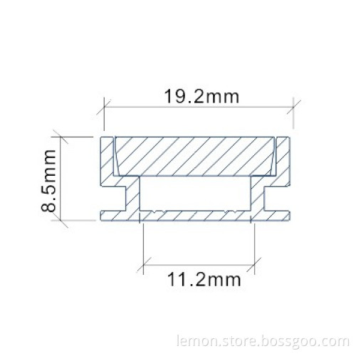 New aluminum LED profile for LED strip light with PC cover/diffuser